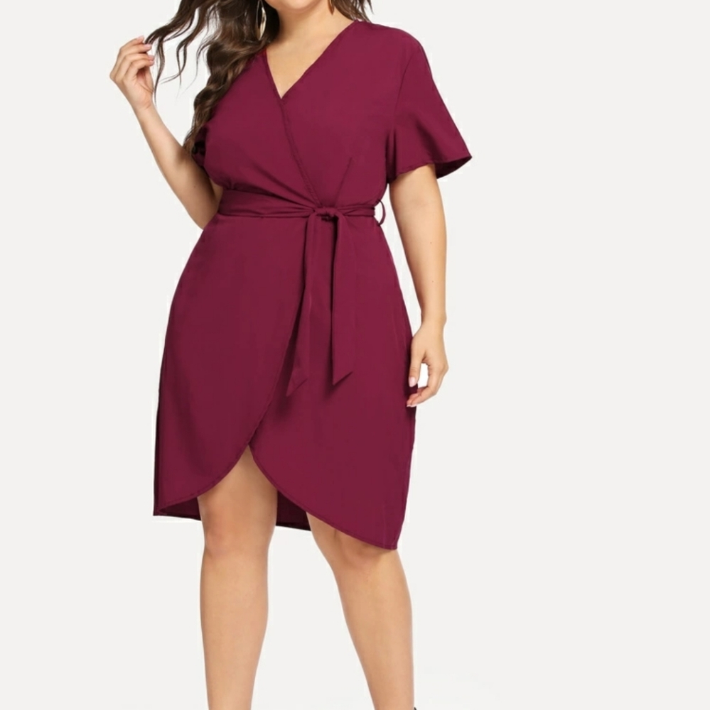 Faux wrap dress!